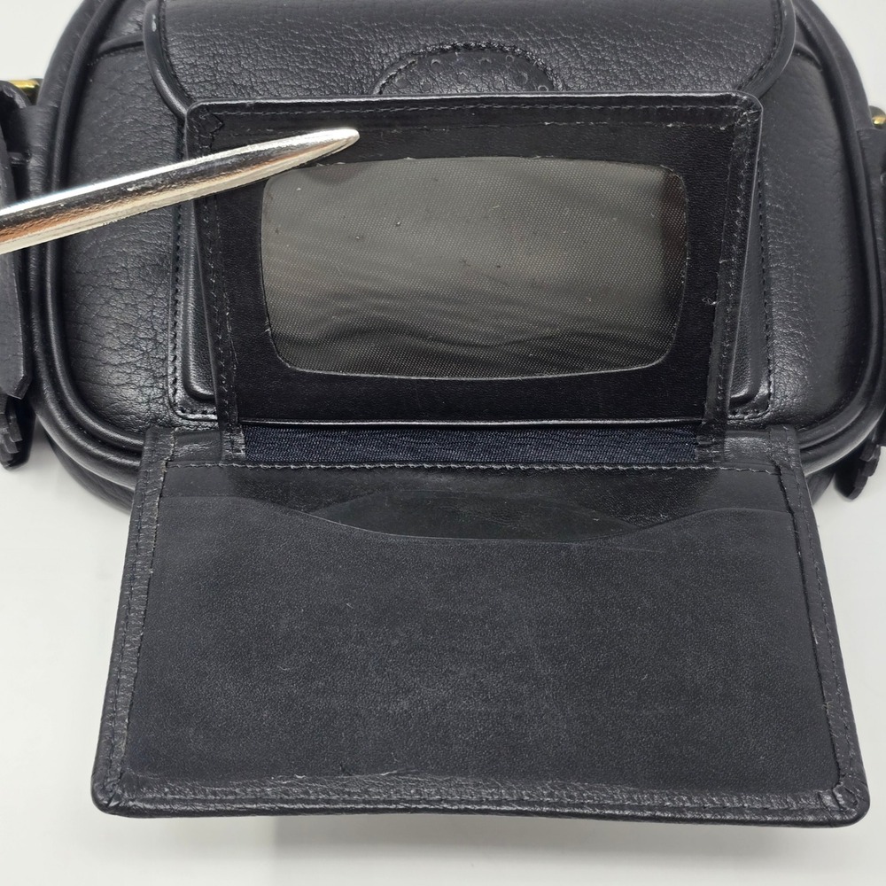 Vintage Dooney & Bourke Kilty Bag Black Crossbody AWL All Weather Leather 1980s - Picture 9 of 16